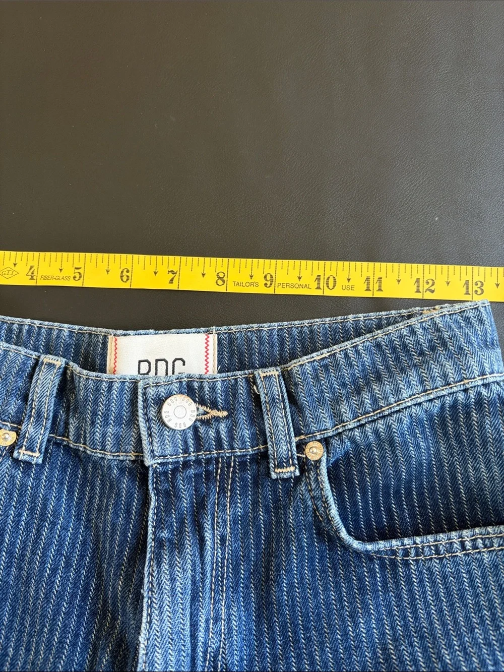 BDG Urban Outfitters Blue Pinstripe Wide Leg Jeans Size 26 High Rise
